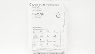 BD 47177E Alaris SmartSite Gravity Set 18ml x 104inch 10Drops/mL